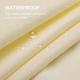 Fidrisen Triangular Right Angle Awning 3 x 3 x 4.3 m, Cream, Awning Waterproof Sun Protection Balcony Patio 95% UV Block, Includes 3 Mounting Ropes