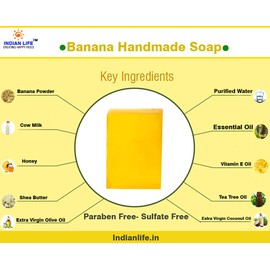 Banana Honey And Kumkumadi Handcrafted Soap With Red-Gold Saffron,Pure Kumkumadi Oil|Paraben Free|Sls Free| Mineral oil Free|100% Vegan| Combo Pack (100x2)