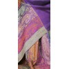 GFM Mosaic Flower Design Pashmina Style Scarf (FRL1), .S11-jmn-purple