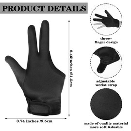 Kifmurase 3 Pcs Heat Resistant Three-Finger Mittens Glove, Heat-Proof Mitts for Barber Hair-Styling, Reusable Hair Dye Heat Protector Gloves for Perming Hair Straightening Curling Wand