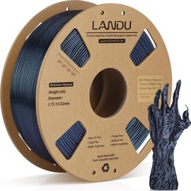 LANDU Silk PLA Filament 1.75mm Gold 1KG, 3D Printer Filament Dimensional Accuracy +/- 0.02mm, 1kg Cardboard Spool(2.2lbs), Neatly Wound 3D Printing Filament Fits for Most FDM 3D Printers, Gold