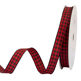 Zofrud Black & White Gingham Ribbon Checkered Plaid Ribbon - 3/8 Inch x 10 Yards - Ideal for Gift Wrapping, Baking Crafts, and Party Decorations