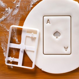 Poker Card Ace of Spades Cookie Cutter, 1 Piece, Ideal for the DIY Las Vegas Casino Theme Party. Bakerlogy