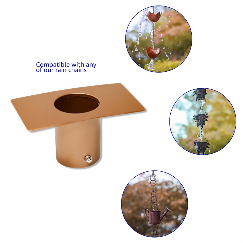 Trademark Innovations Rain Chain Gutter Adapter for Rain Chain Downspouts