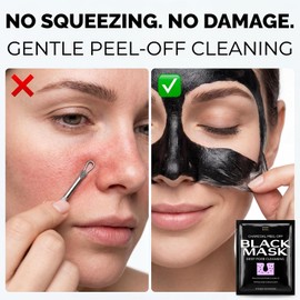 WONDER FAMILY Mascarillas De Carbón Activado Cuidado De La Piel Paquete De 2 (16 Sobres) - Productos Coreanos Para El Cuidado De La Piel - Mascarilla Facial De Carbón Peel Off Cuidado De La