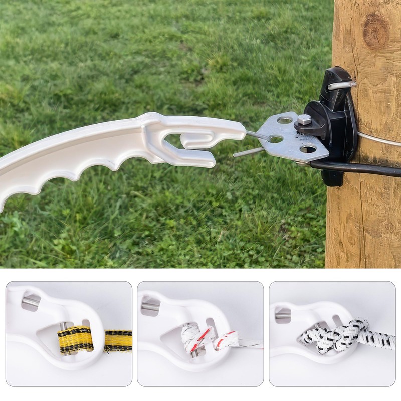 10 Pack Plastic Electric Fence Gate Handle, Insulated Plastic Hook,