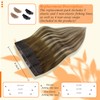 Fshine Invisible Wire Hair Extensions Color 4/27/60/8 Brown Ombre Ash