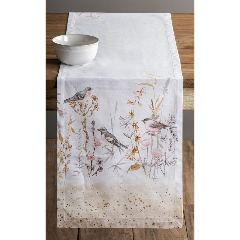 Maison d' Hermine Spring/Summer Table Runner, 100% Cotton, Decorative, Washable