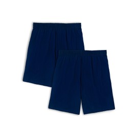 Fruit of the Loom Eversoft - Pantalones Cortos de algodón con Bolsillos para Hombre (S-4XL), Paquete de 2 - Azul Marino, 3X-Large