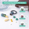 Titanium Keychain Pill Holder,Waterproof Mini Pill Case,Portable Small Pill Container