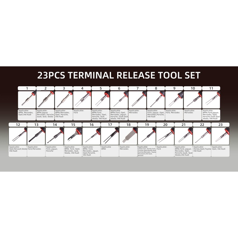 Alltooetools 23-Piece Universal Terminal Release Kit-Universal Electrical Terminal Removal for