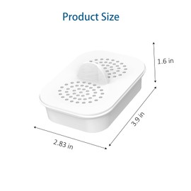 ITEHZTO 3 Pack NFP-100 Replacement Filter for All Nakii Pitcher Filtration System, Compatible with Nakii NFP-100, Reduces PFOA/PFOS, Chlorine, Last Up to 3 Months or 150 Gallons, White