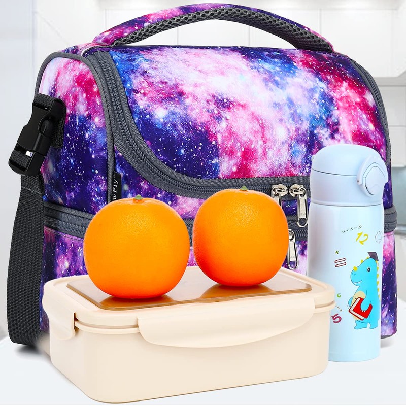 FlowFly Double Decker Cooler Insulated Lunch Bag Large Tote for