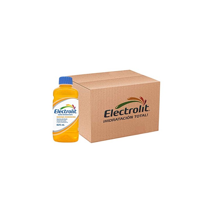 ELECTROLIT - Electrolit Sabor NARANJA MANDARINA (12 frascos) Suero Rehidratante