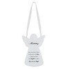 Guardian Angel Mummy, Wall Hanging Ribbon, Meaningful Plaque Keepsake, for House Warming, Christmas, New Year-Ceramic, White, One Size