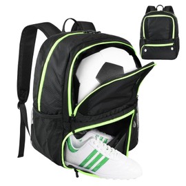 Dokeno Football Bag, Football Backpack with Shoe Compartment and Ball Compartment, Basketball Backpack for Men, Lightweight Sports Backpack, Football Bag, Football Backpack for Basketball, Volleyball,