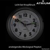 Atrium Wecker Analog Quarz ohne Ticken mit Licht und Snooze