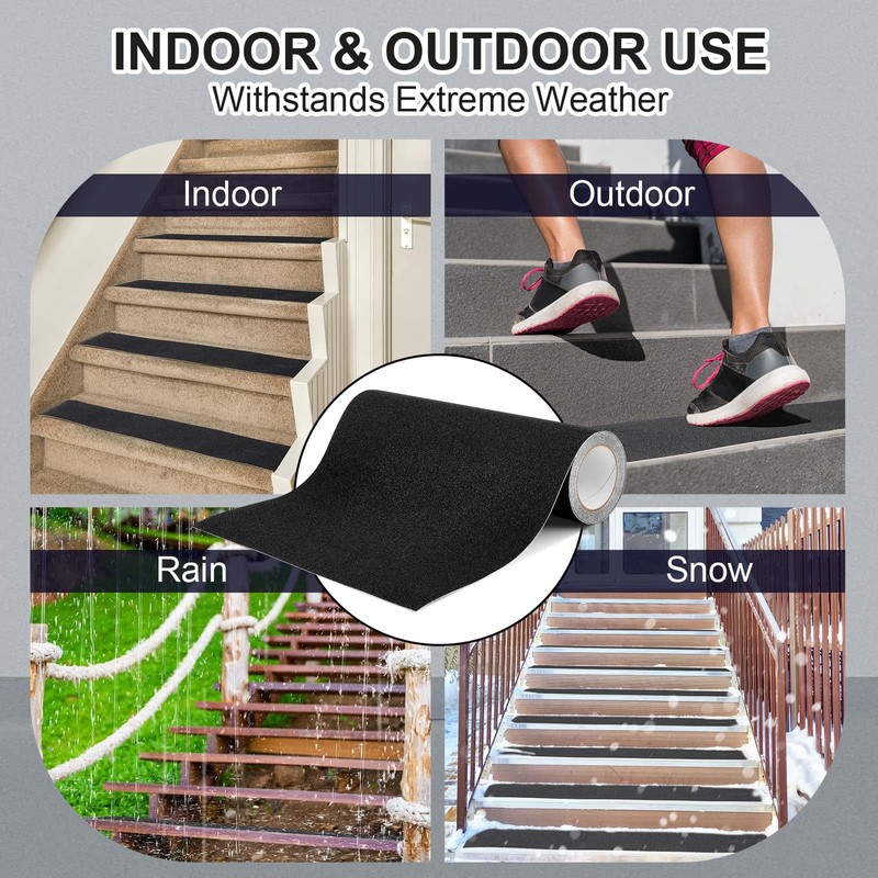 Watersay 24in x 20ft Widen Black Anti Slip Tape, Waterproof