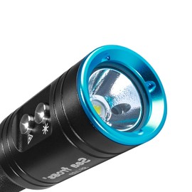 Sea frogs Underwater Diving Flashlight, 900 Lumens, 100M Waterproof, Black Aluminum (SF-L03)