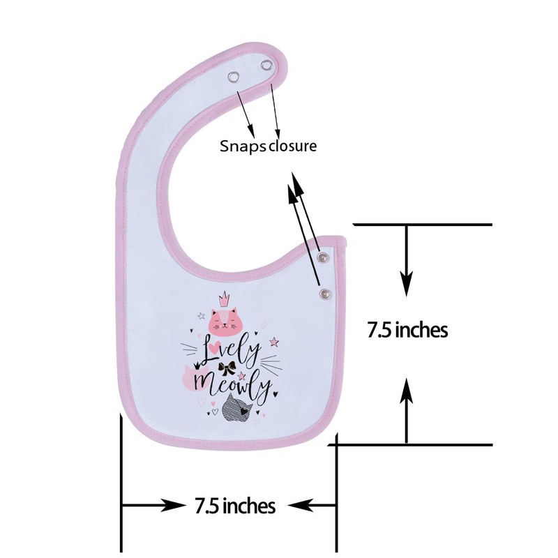 Maiwa 6 Pack Waterproof Cotton Baby Bibs for Girls Boys