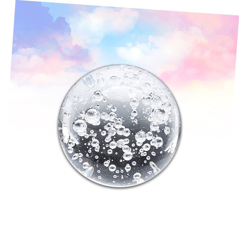 GRIRIW Elegant 6cm Bubble Glass Ball Ornament Rockery Decor Add