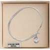 7 inch Oval Eye Hook Bangle Bracelet w/St. Monica in