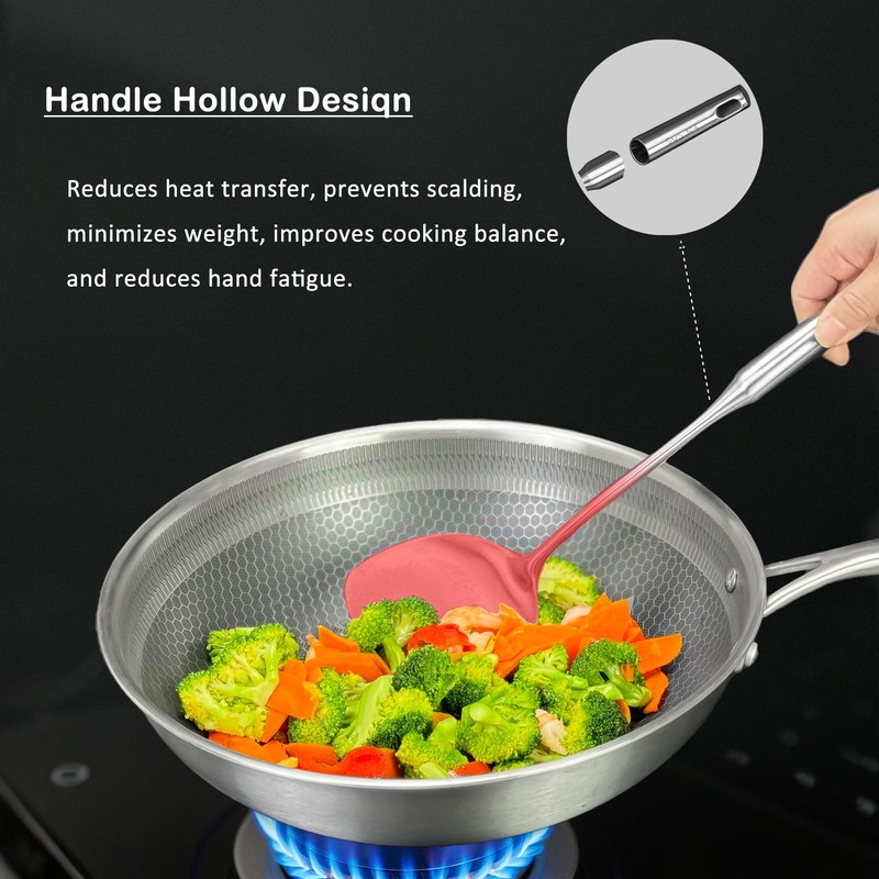 18/8 Stainless Steel Kitchen Utensils Set, 4 PCS 15in Metal