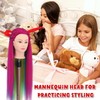 Mannequin Head with Hair, 29'' Training Head Braiding Doll Head