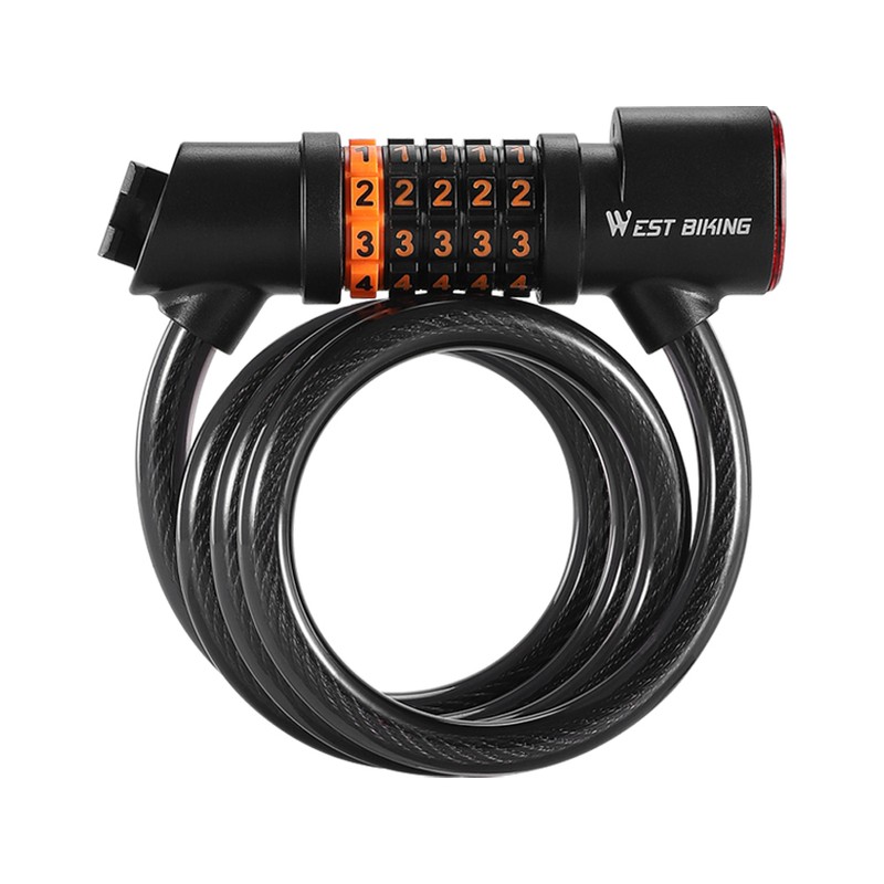 Bicycle Safety Lock Bike Motorcycle AntiTheft Elasticity Locks 5 Digits