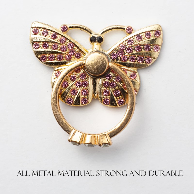 [2 Packs] Butterfly Glitter Bling Bling Phone Ring Holder, Sparkle