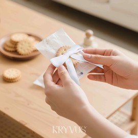 Kryvus White Ribbon, Grosgrain Ribbon 3/8 Inch x Continuous 100 Yards, White Grosgrain Ribbon for Crafts, Gift Wrapping, Hair Accessories, Wedding Decor, Sewing and Bow Making