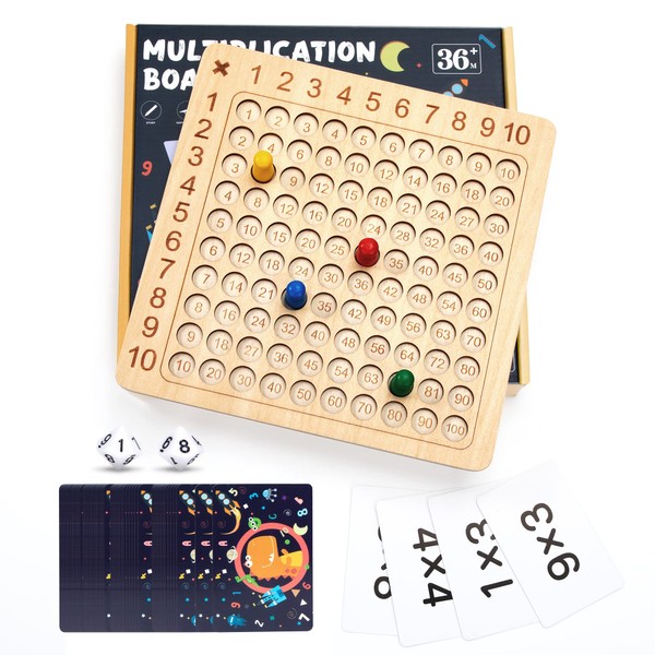 Multiplication Board Wooden Multiplication Board Game Maths Educational Toy Multiplication