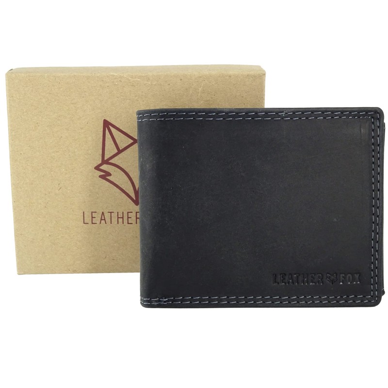 Leather Wallet for Men with RFID Protection with Coin Compartment