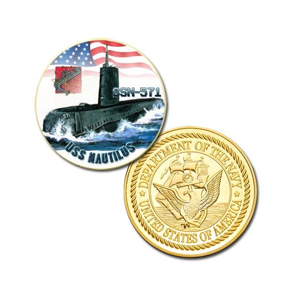 U.S Navy USS Nautilus (SSN-571) printed Challenge coin