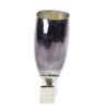 Deco 79 Modern Aluminum and Glass Vase, 5" W X
