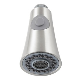 Angle Simple Kitchen Faucet Head Replacement, G 1/2 or 13/16 Inch Male Thread Connector, Tested to NSF/ANSI/CAN 61 & 372, Sink Sprayer Attachment, Stream and Spray Mode, Brushed Nickel