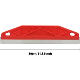 RODISHOMM Multi-Purpose Paint Trim Guard & Wallpaper Scraper – Stainless Steel Paint Shield for Cutting In, Measurement, and Floor Cleaning (Red)