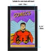 SparklyHome 4 Packs, Comic Book Frame with Black mat, UV