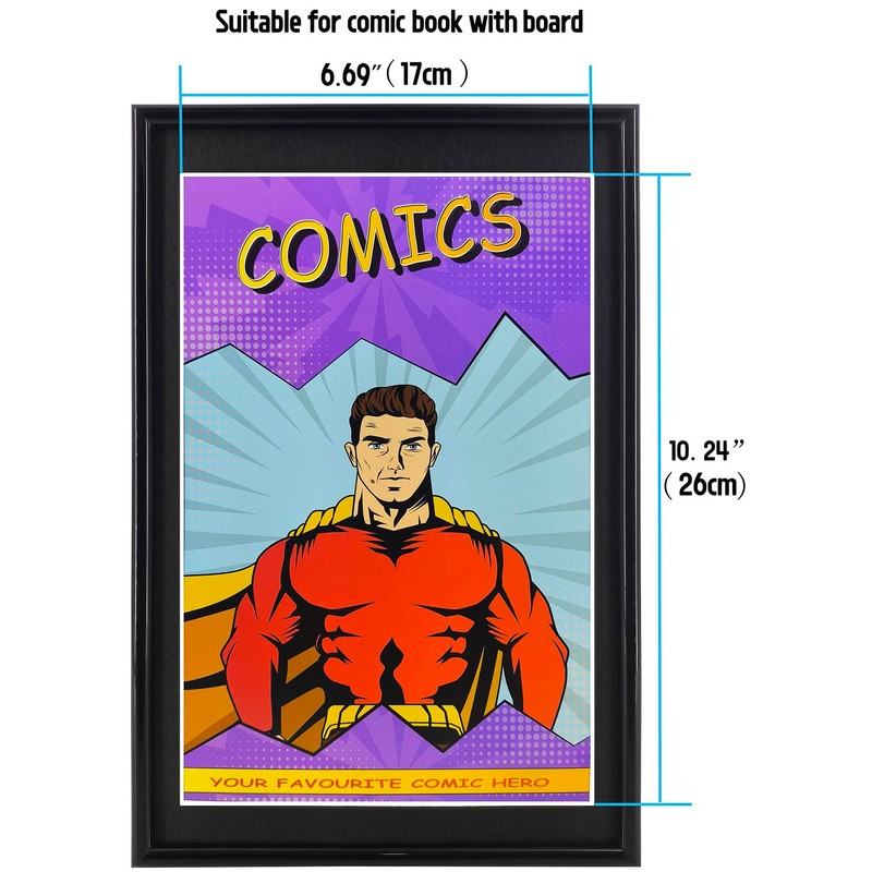 SparklyHome 4 Packs, Comic Book Frame with Black mat, UV