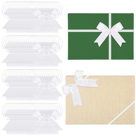 Zeyune 60 Pcs Elastic Premade Craft Bows 4 Inch Assorted Elegant Ribbon Bow Soft Stretch Loops with Bows for Gift Wrapping Party Boxes Decoration Holiday Supplies Crafts Gift Wrap (Fashion Style)