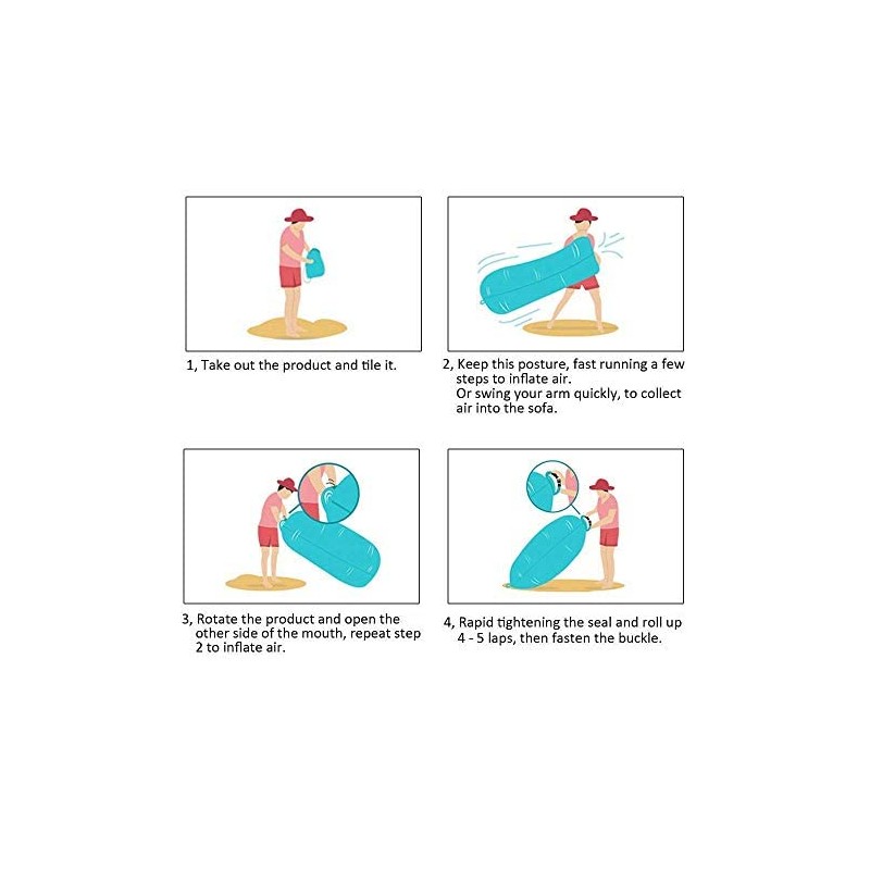 Inflatable Lounger, Lazy Air Sofa with Headrest Waterproof Couch Bed