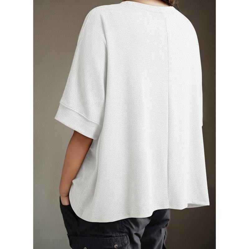 Dokotoo Women's Tops for Women 2025 Loose Oversized Basic Tee