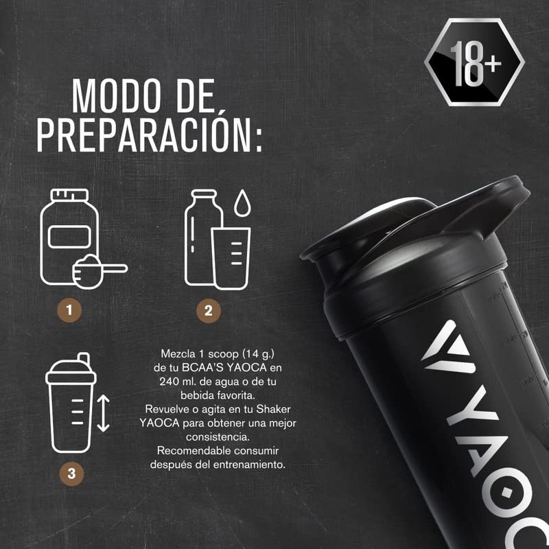 YAOCA, BCAA's en polvo 420g | Suplemento a base de