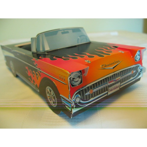 6 Classic Hot Rod Cars Kids Food Box Party Planner Favor