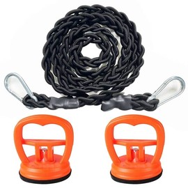 Bungee Cord Clothesline,Tri-Braided Cord Clothes Line,Portable Travel Clothesline Laundry Clothesline (with 2 Strong Suction Cups) for Home,Camping,Travel,Indoor or Outdoor Use - No hanger hook needed