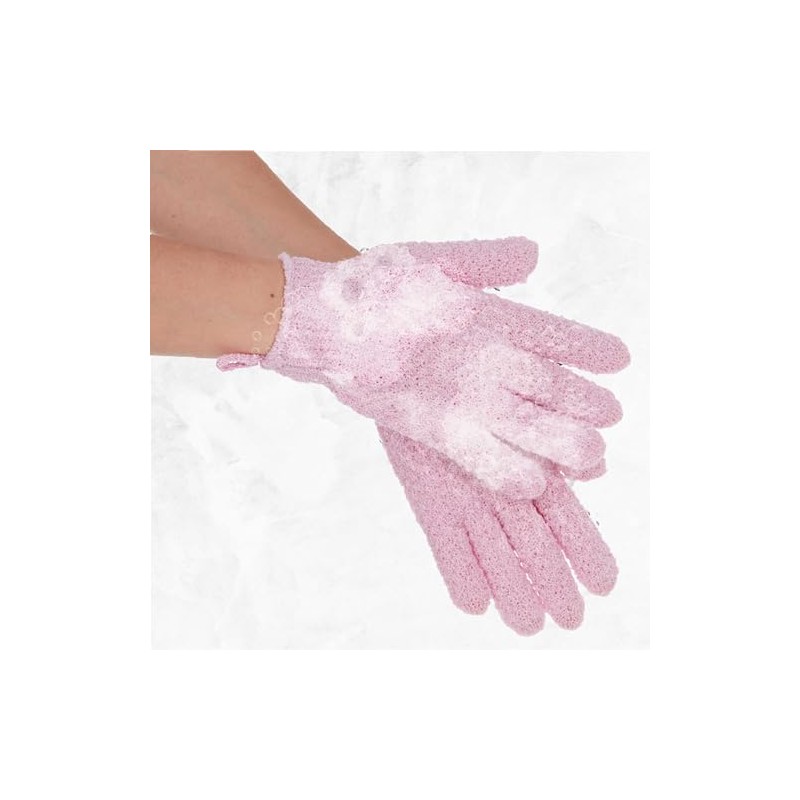 Pares Guantes Exfoliantes 100 Nailon Doble Textura Spa Masajes Eliminación