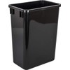 Hardware Resources Plastic Trash Can - Indoor Garbage Bin for Kitchen, Home, Office & Commercial Use - Large Waste Disposal Tub - Compatible with Pull-Outs & Frames - 35-Quart (8.75-Gallon) - Black