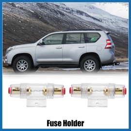 A ABSOPRO 2pcs 30A Inline AGU Fuse Holder Fits 4 8 10 Gauge Wire with 2pcs 30Amp Fuses for Car Audio Amplifier Item Replacement