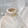 DOCHAIS 925 Silver 14K Gold Plated Huggie Hoop Earring for