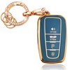 OLLEN TPU Key Fob Cover with Bling Ring, Fit for